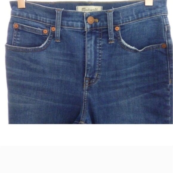 Madewell Cali Demi Boot Women Jeans Raw Hem Edition 28 Zip Fly High Waist - Picture 11 of 13